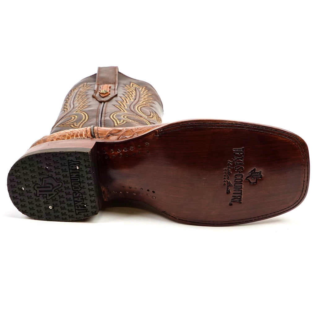 James Alligator Head Boots - Antique - Square Toe (AP50)