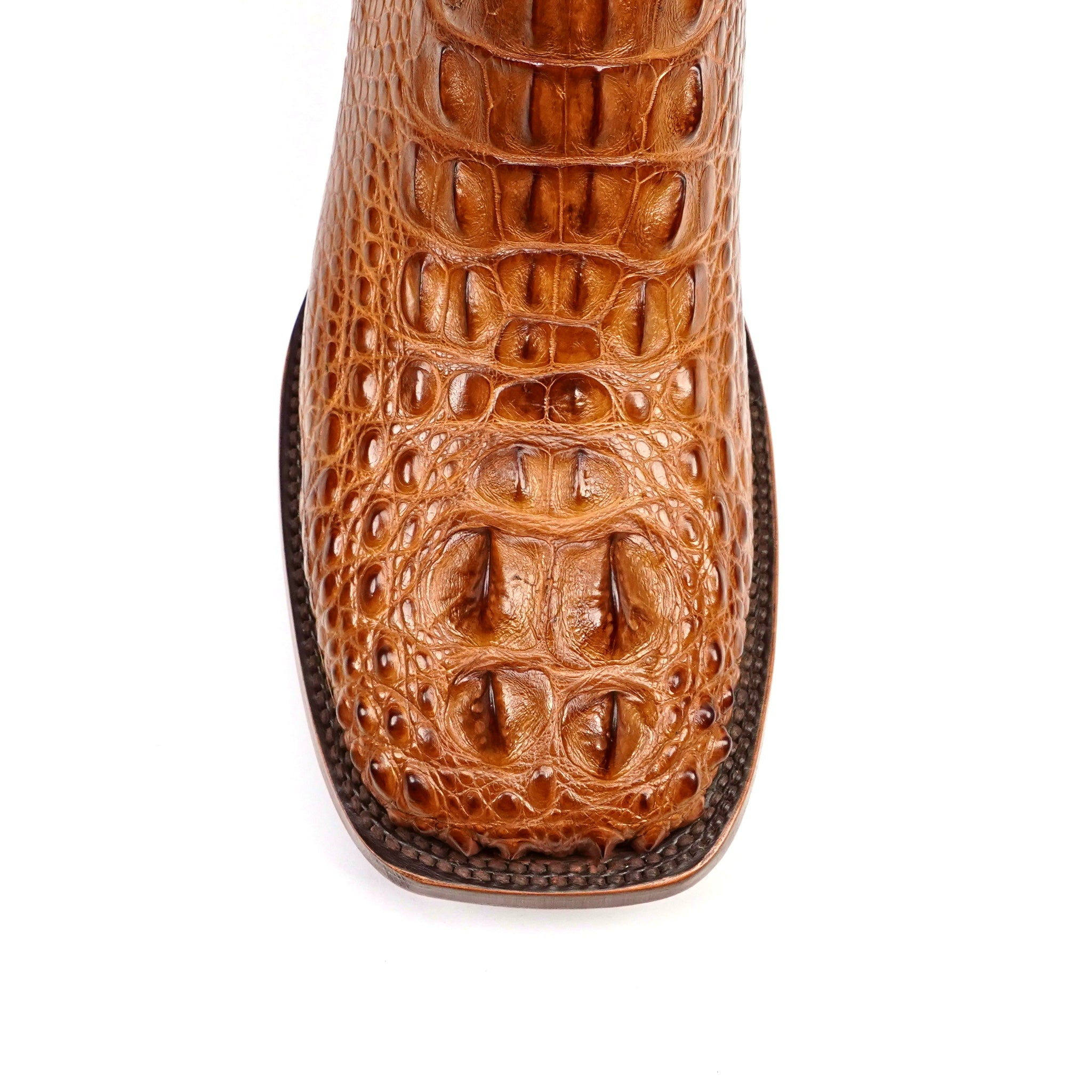 James Alligator Head Boots - Antique - Square Toe (AP50)
