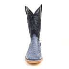 Rhodes Caiman Hornback Boots - Denim Blue- Square Toe (LM10)