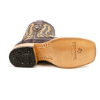 Rhodes Caiman Belly Boots - Brown - Square Toe (LM10)