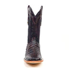 Rhodes Caiman Belly Boots - Black Cherry - Square Toe (LM10)
