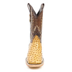 Austin Ostrich Boots - Fawn - Square Toe (AV20)