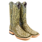 Austin Ostrich Boots - Agave - Square Toe (AV20)