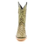 Austin Ostrich Boots - Agave - Square Toe (AV20)