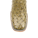 Austin Ostrich Boots - Agave - Square Toe (AV20)
