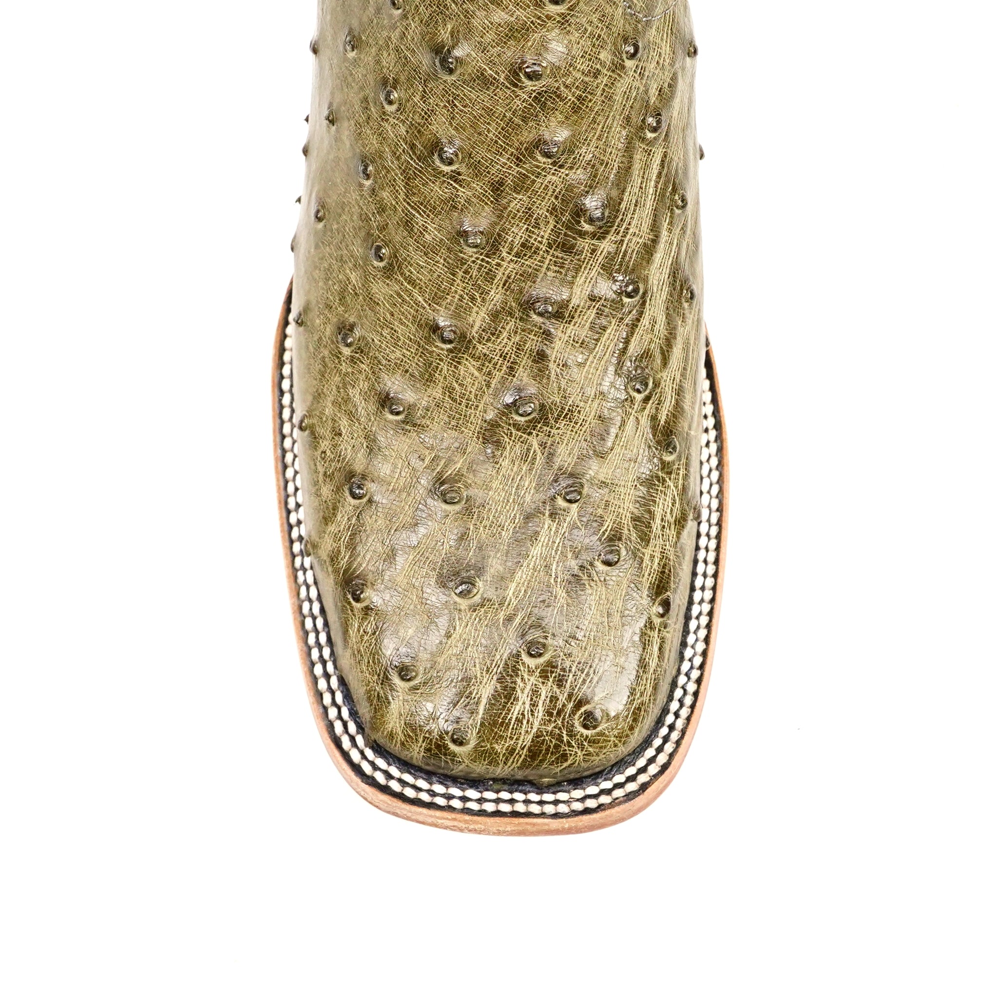 Austin Ostrich Boots - Agave - Square Toe (AV20)