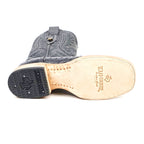 Austin Ostrich Boots - Black - Square Toe (AV20)