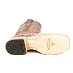 Austin Ostrich Boots - Tobacco - Square Toe (AV20)