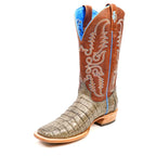 Ranger Caiman Belly Boots - Gray - Square Toe