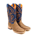 Braxton Python Boots - Tamarind - Square Toe