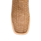 Braxton Python Boots - Tamarind - Square Toe