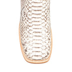 Braxton Python Boots - Natural - Square Toe