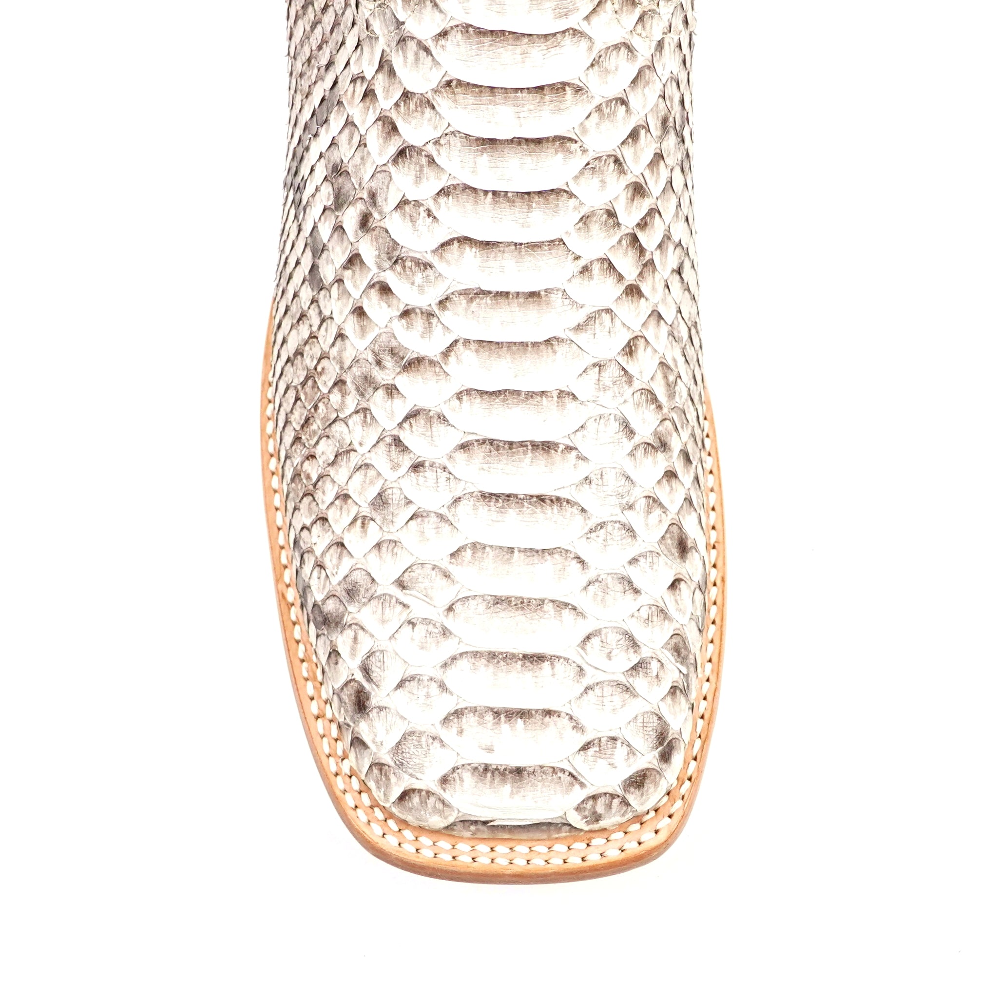 Braxton Python Boots - Natural - Square Toe