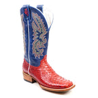 Braxton Python Boots - Ruby - Square Toe