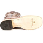 Rhodes Caiman Hornback Boots - Tobacco - Square Toe (LM10)