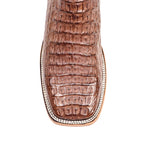 Rhodes Caiman Hornback Boots - Tobacco - Square Toe (LM10)