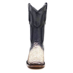 Tanner Platinum Python Boots - Natural - Square Toe