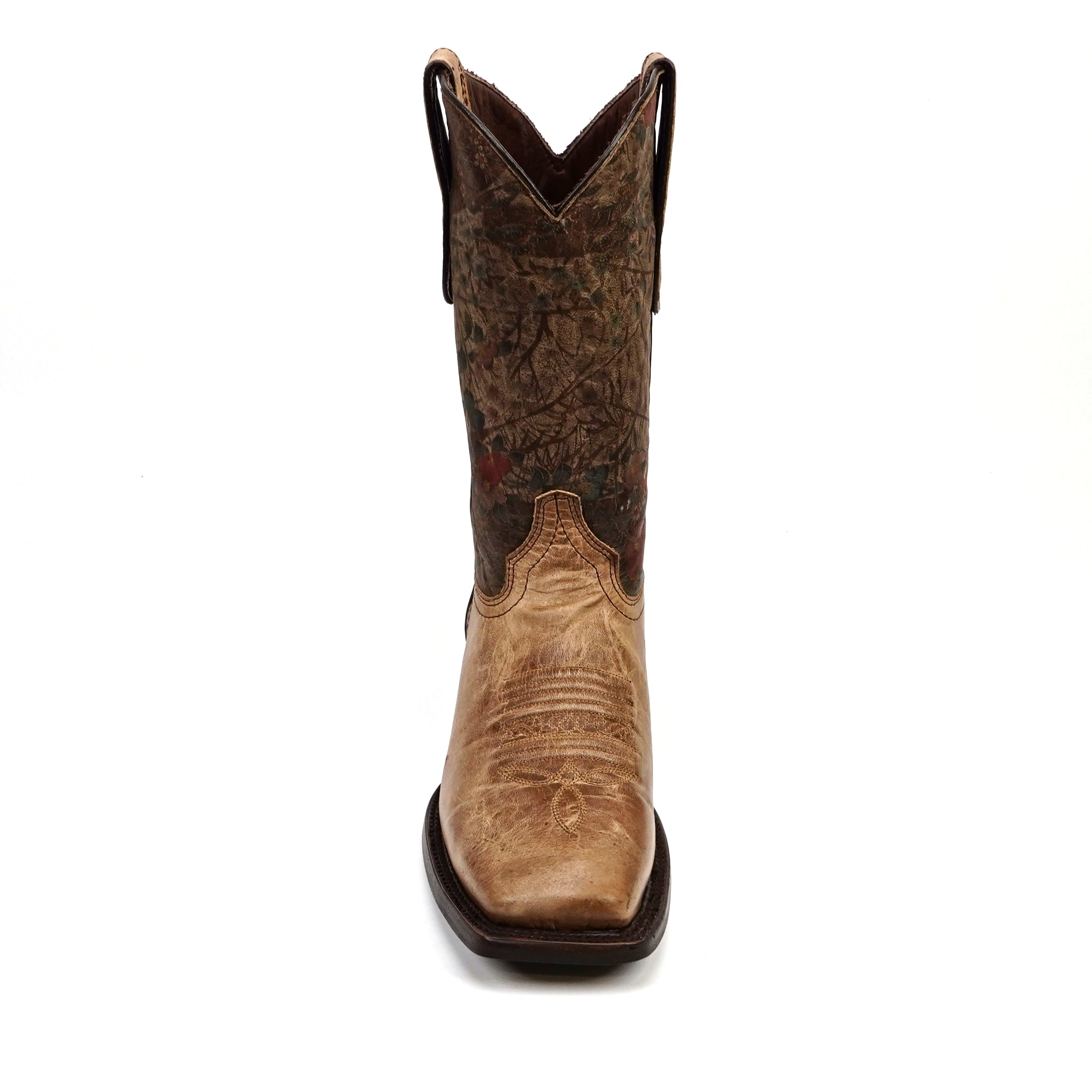 Fresno Tobacco Cowgirl Boots- Short Shaft - Narrow Square Toe (E792)