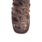 Connor Platinum Pirarucu Fish Boots - Tobacco - Square Toe