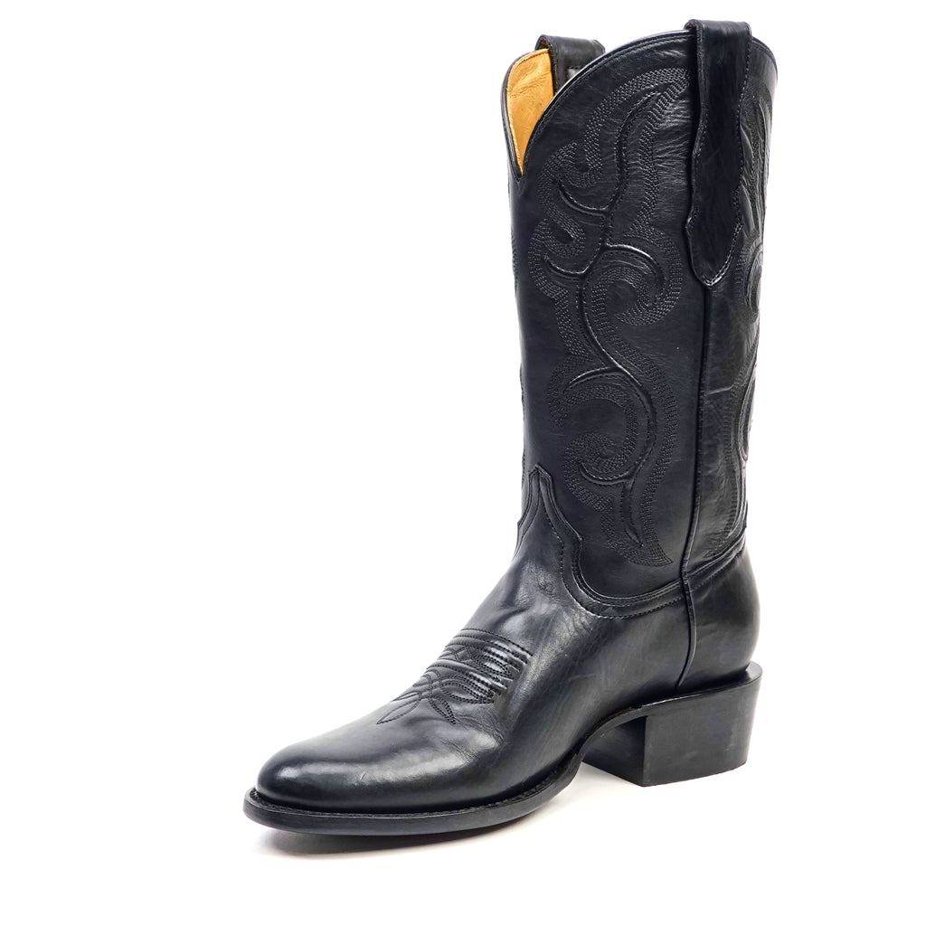 Boney Cowboy Boots - Clayton Black - Roper Toe (TS203)