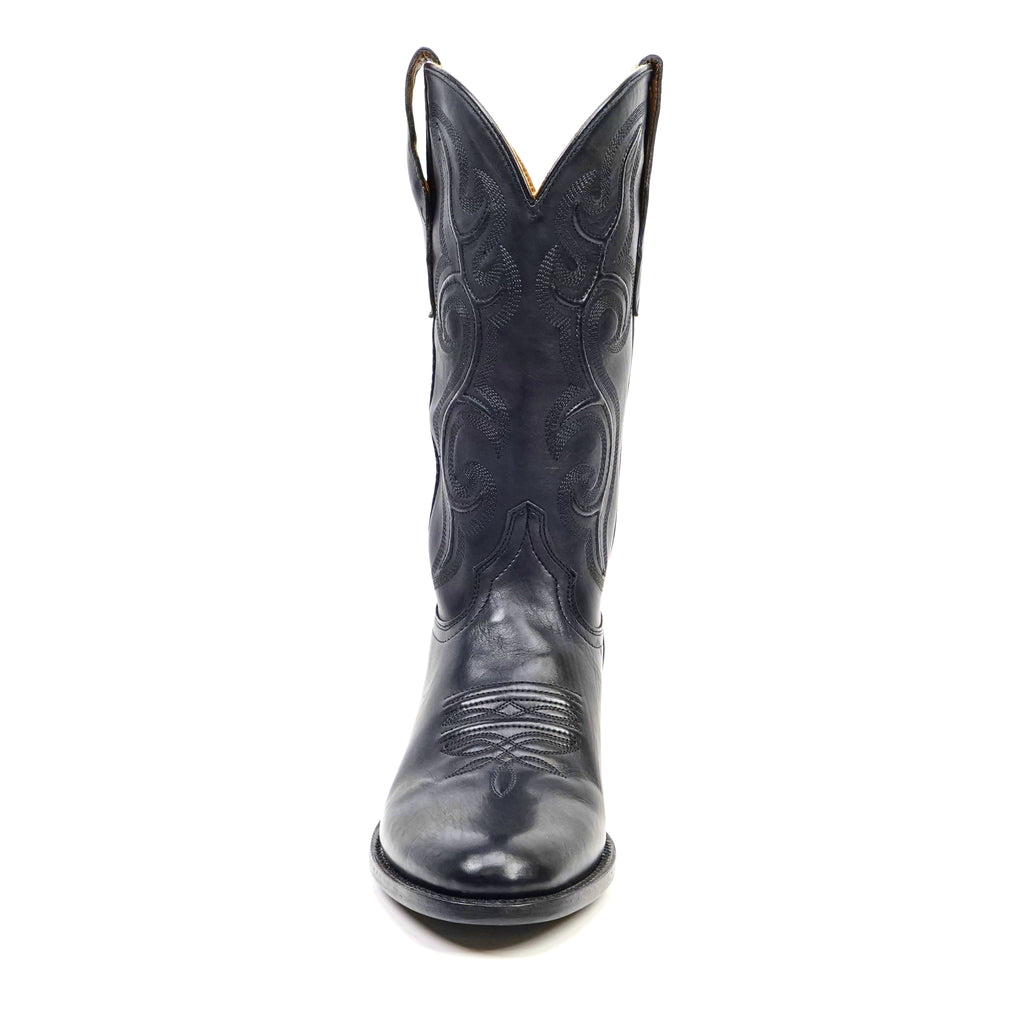 Boney Cowboy Boots - Clayton Black - Roper Toe (TS203)