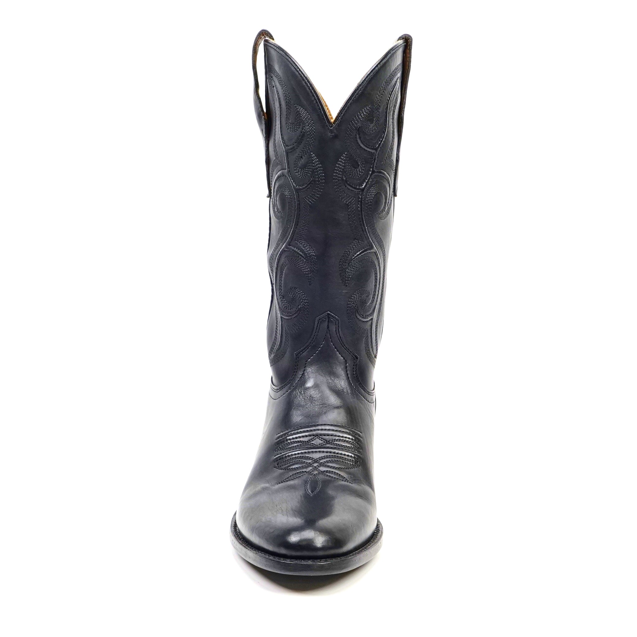Boney Cowboy Boots - Clayton Black - Roper Toe (TS203)