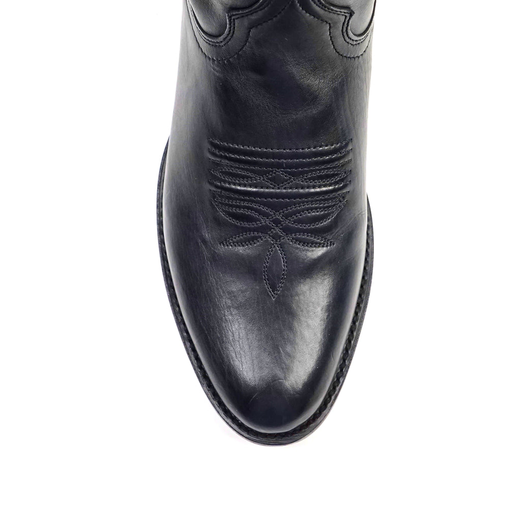 Boney Cowboy Boots - Clayton Black - Roper Toe (TS203)