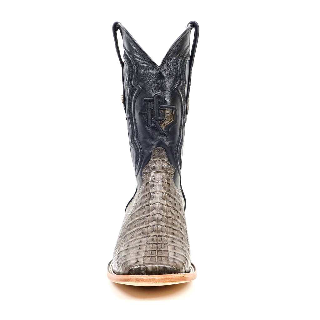 Rhodes Caiman Hornback Boots - Serpentine - Square Toe (LM10)