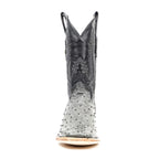 Austin Ostrich Boots - Gray - Square Toe (AV20)