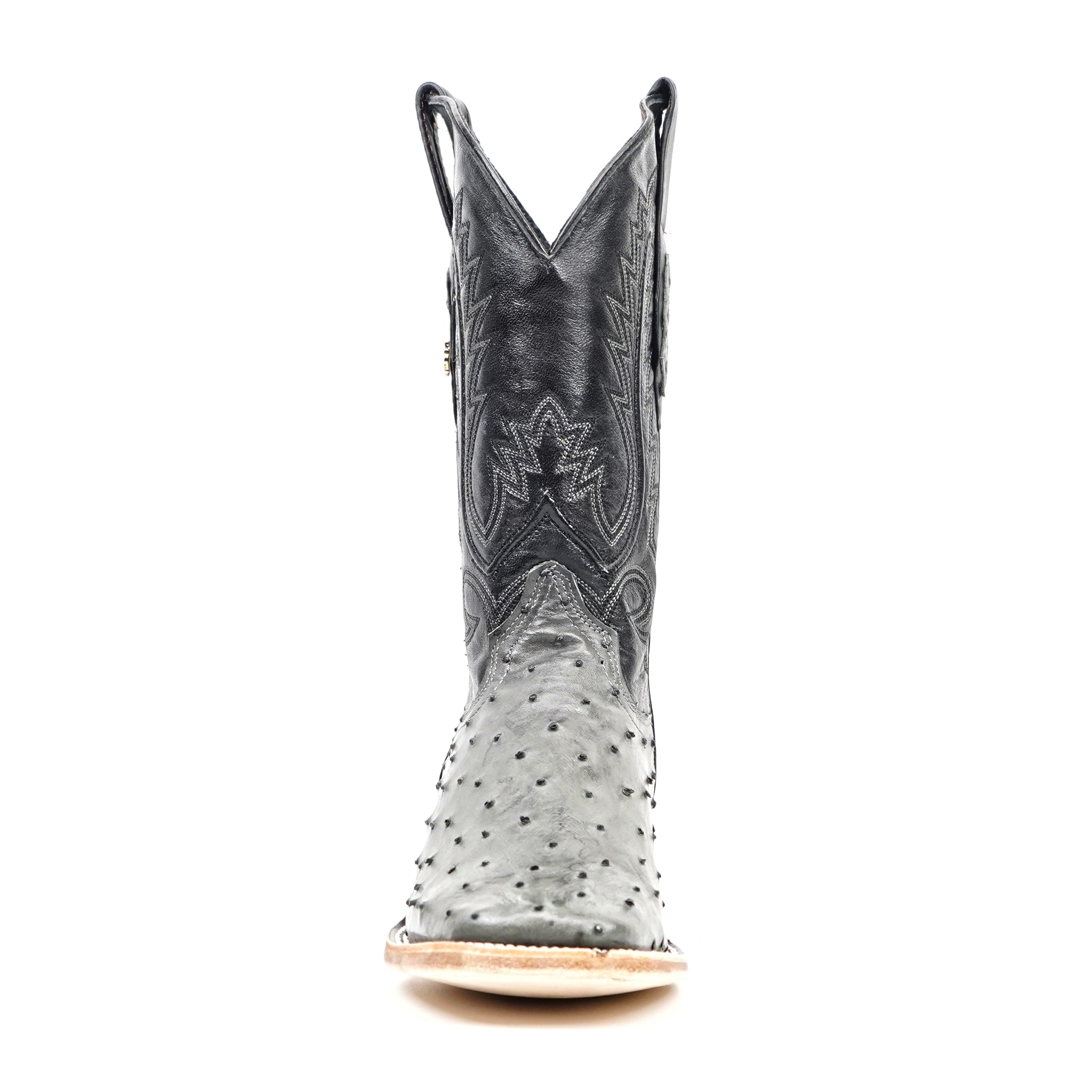 Austin Ostrich Boots - Gray - Square Toe (AV20)