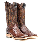Austin Ostrich Boots - Brass - Square Toe (AV20)