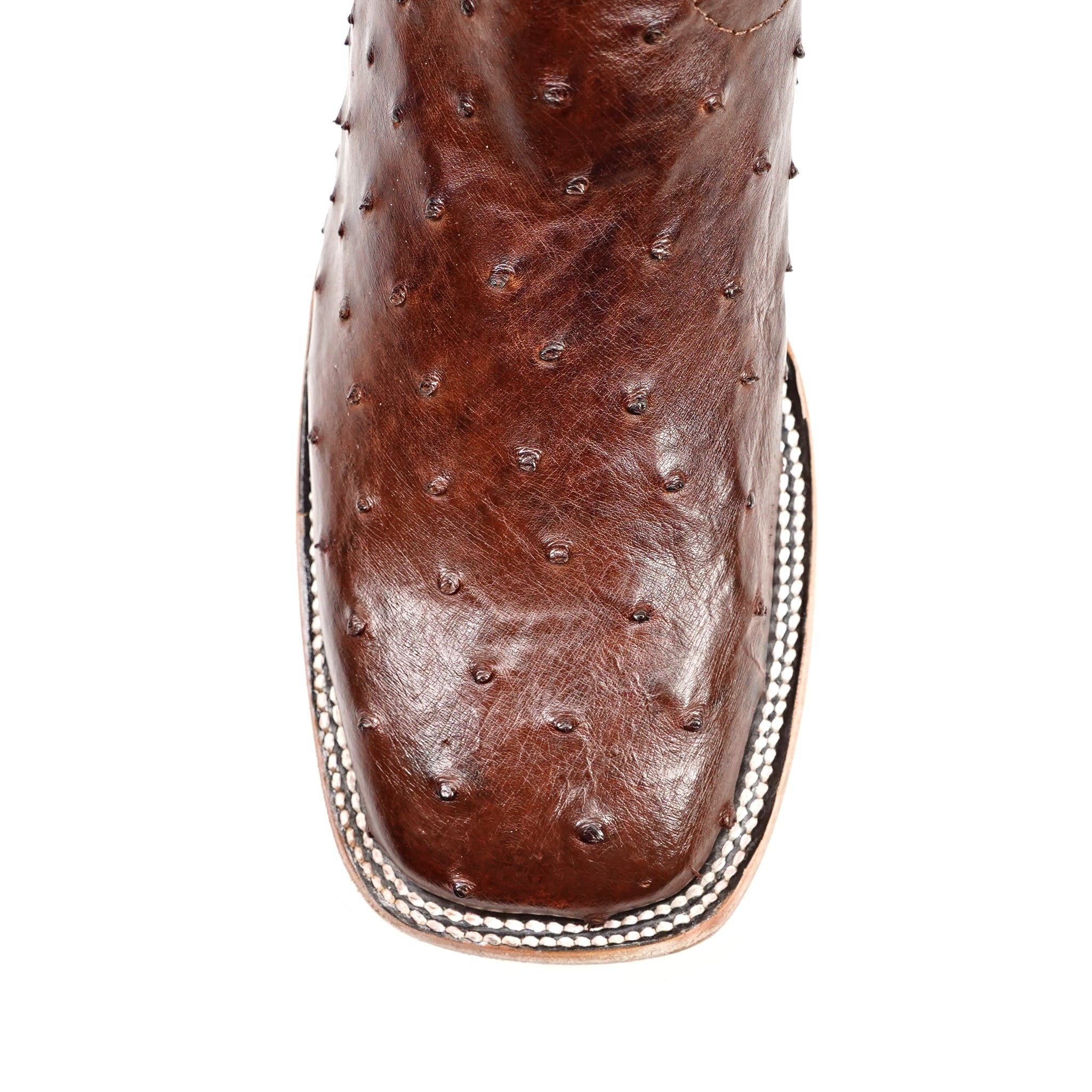 Austin Ostrich Boots - Brass - Square Toe (AV20)