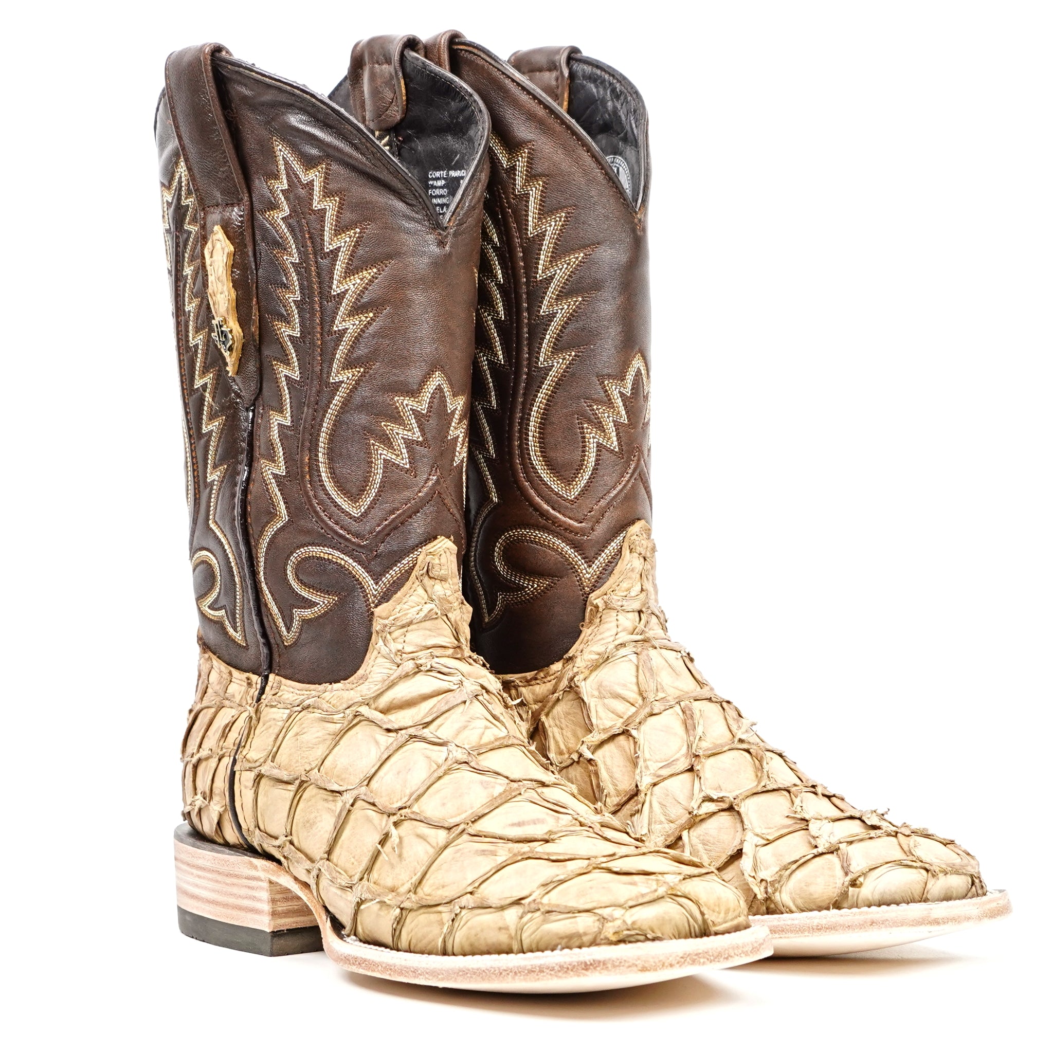 Connor Pirarucu Fish Boots - Matte Orix - Square Toe (PZ60)