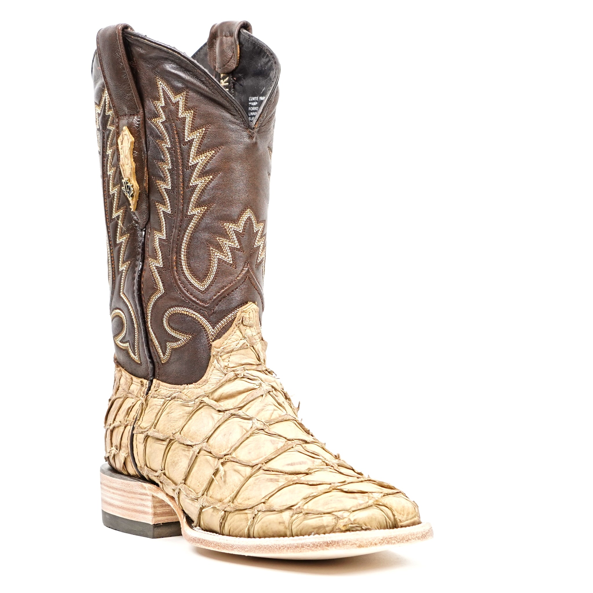 Connor Pirarucu Fish Boots - Matte Orix - Square Toe (PZ60)