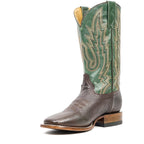 Shrunken Calf Chocolate Cowboy Boots - Square Toe (TS083)