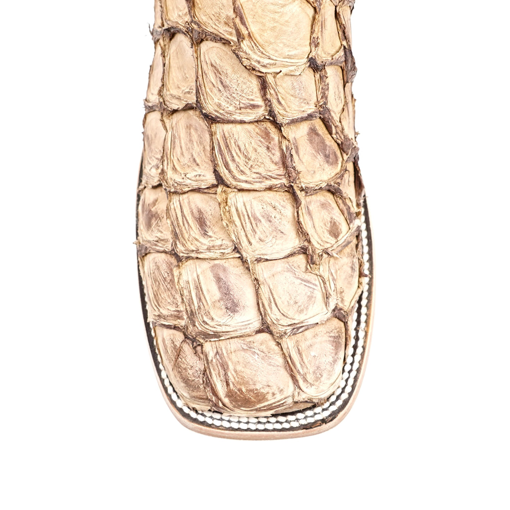 Connor Pirarucu Fish Boots - Sand - Square Toe (PZ60)
