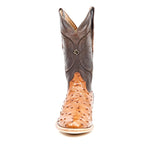 Austin Ostrich Boots - Brandy - Roper Toe (AV201)