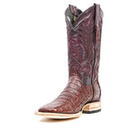 Rhodes Caiman Belly Boots - Wine - Square Toe (LM10)
