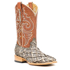 Butch Pirarucu Fish Boots - Light Gray - Square Toe