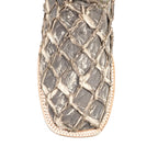 Butch Pirarucu Fish Boots - Light Gray - Square Toe