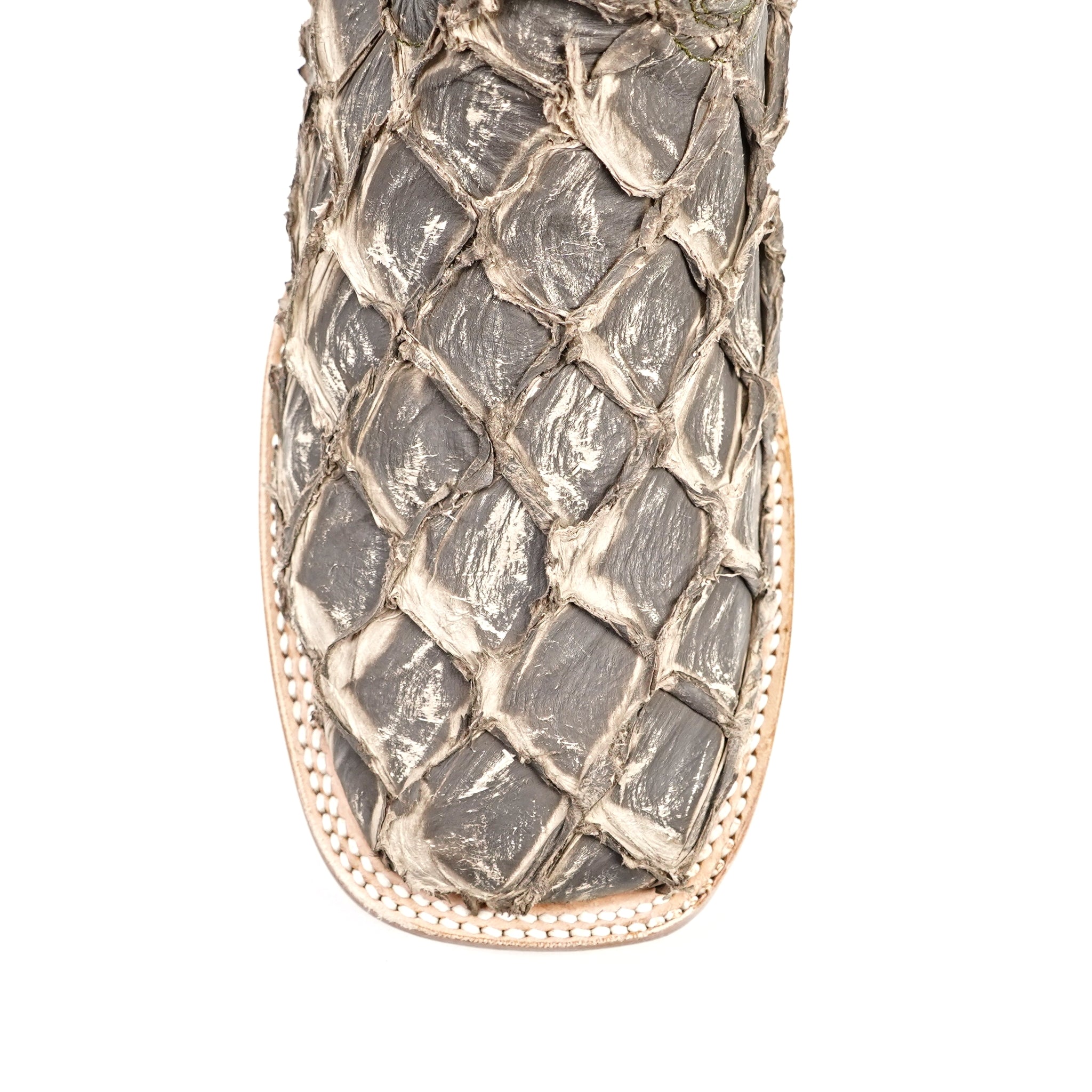 Butch Pirarucu Fish Boots - Light Gray - Square Toe