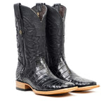 James Alligator Belly Boots - Black - Square Toe (LG10)