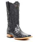 James Alligator Belly Boots - Black - Square Toe (LG10)