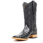 James Alligator Belly Boots - Black - Square Toe (LG10)