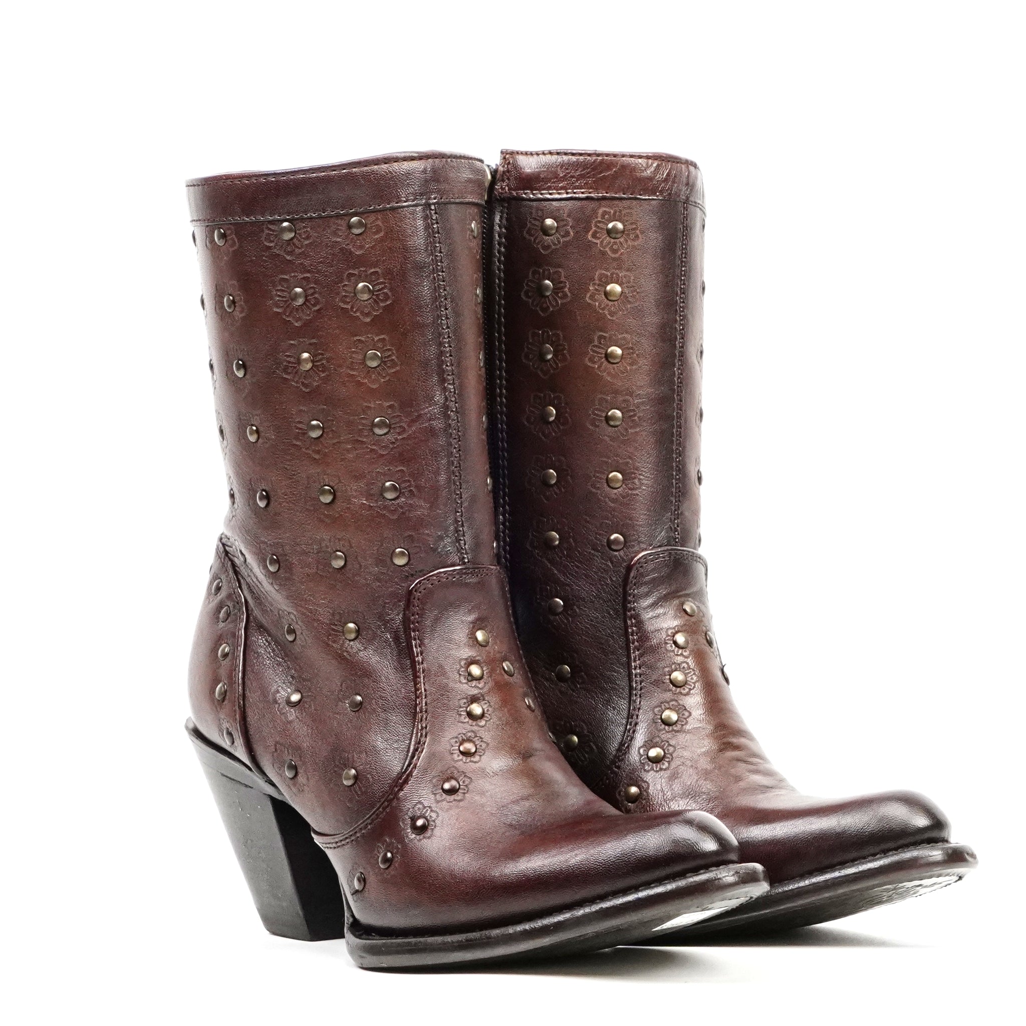 Anya Chocolate Brown Booties - J Toe