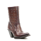 Anya Chocolate Brown Booties - J Toe