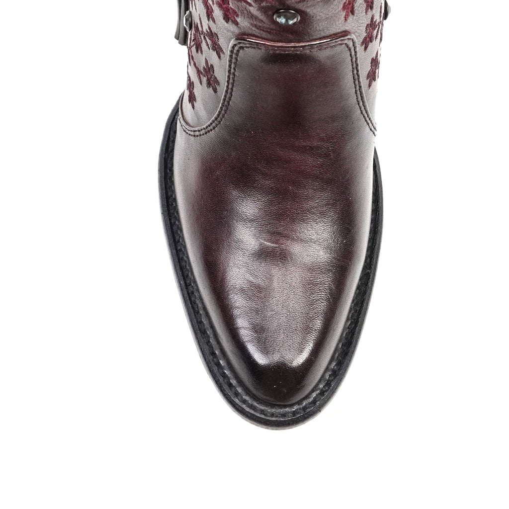 Ximena Wine Red Booties - J Toe