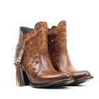 Ximena Dark Honey Booties - J Toe