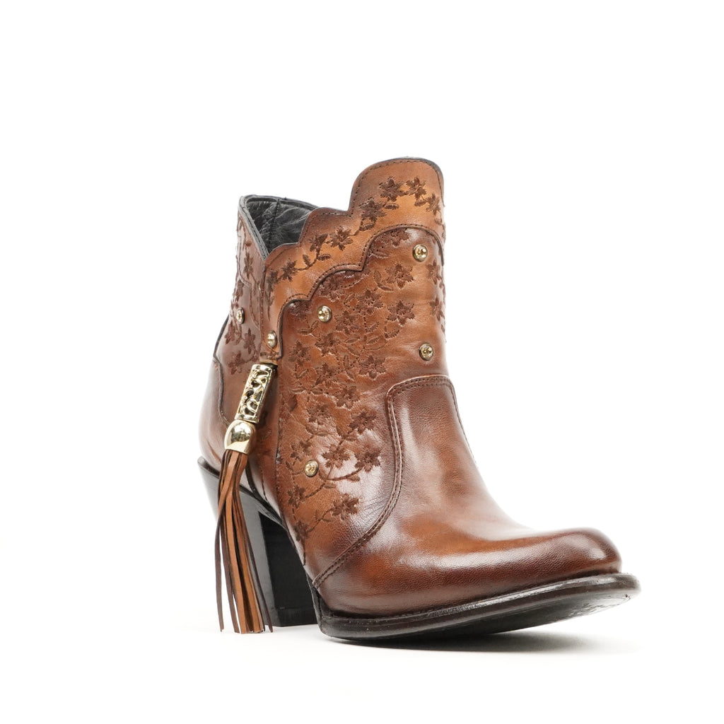 Ximena Dark Honey Booties - J Toe
