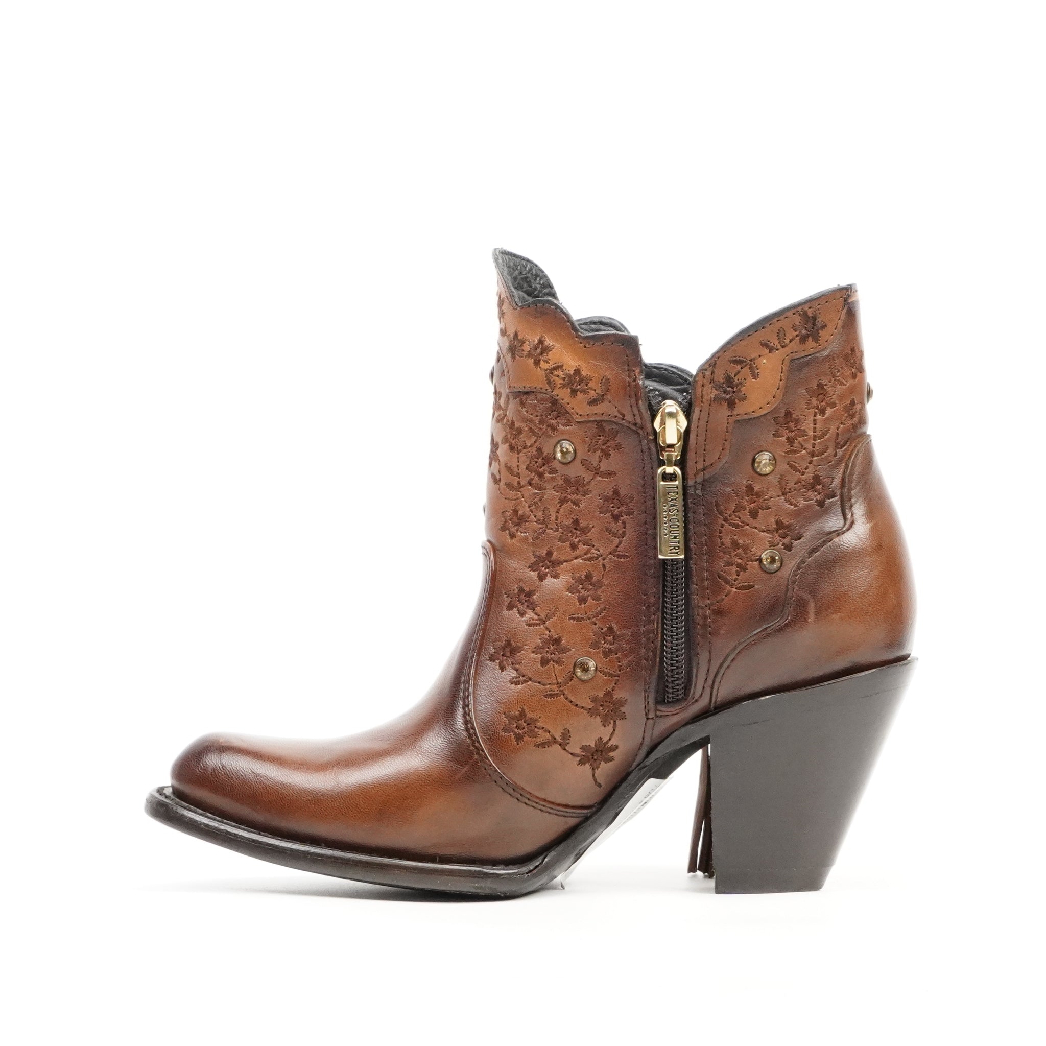 Ximena Dark Honey Booties - J Toe